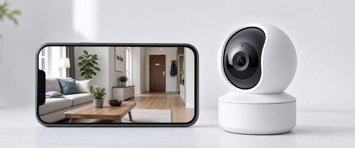 Домашняя Wi-Fi камера с просмотром квартиры на смартфоне